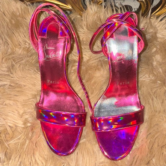 Christian Louboutin Iridescent Pink Heels - Picture 3 of 5